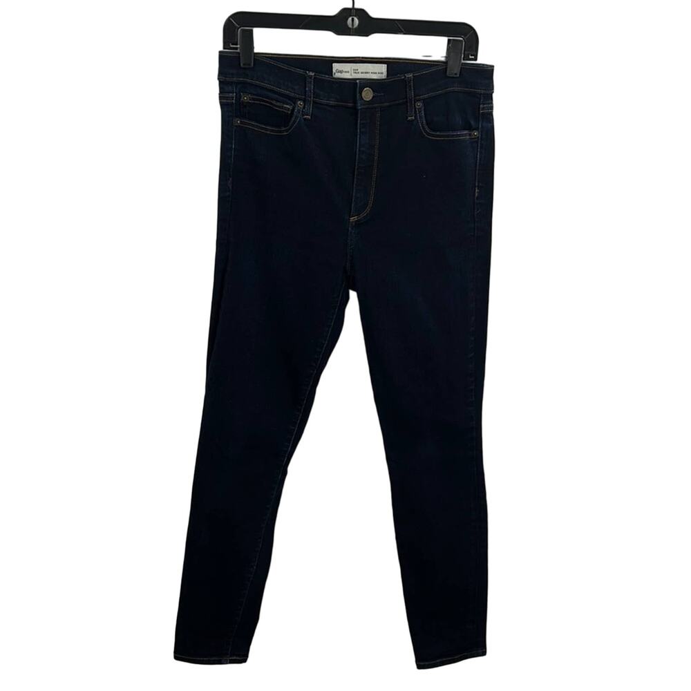 Gap Women's Dark Wash True Skinny High Rise Jeans Size 30 R (10)
